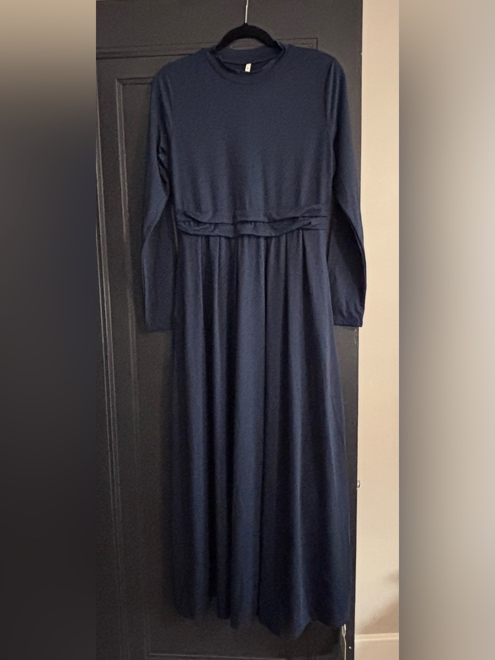HALARA Navy Long Sleeve Maxi Dress